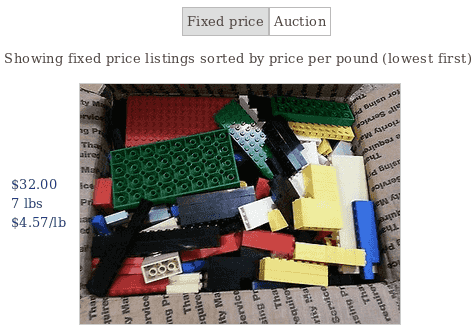 Lego price 2024 per pound